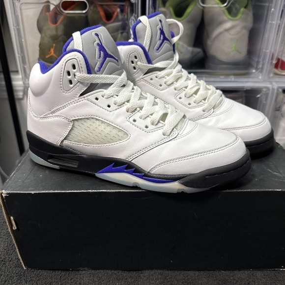 Jordan Other - Jordan Air Jordan 5 Retro Concord White Purple Black Leather Sneakers size 7Y